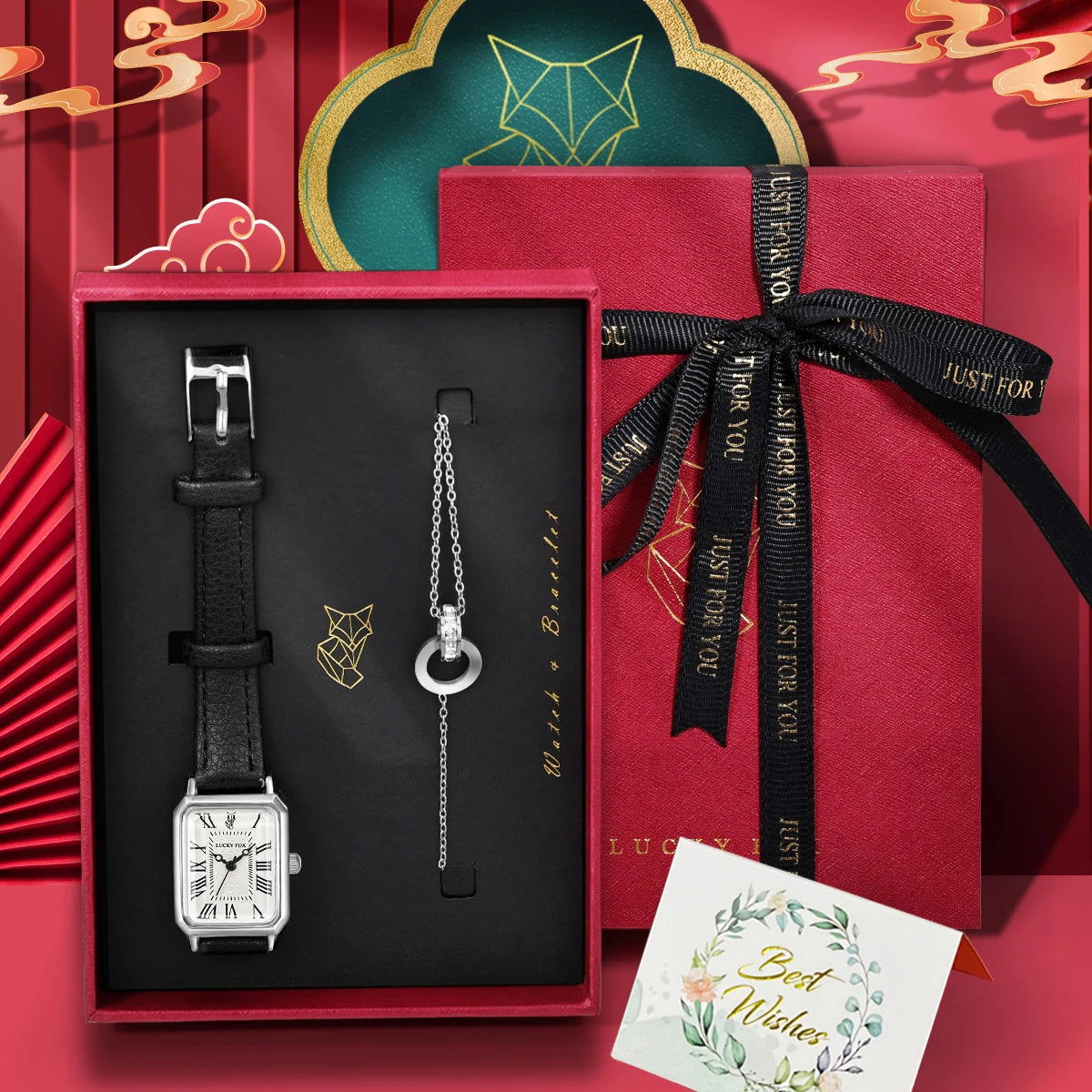 Analog Roman Watch Set | Sleek Gift Sets For Women